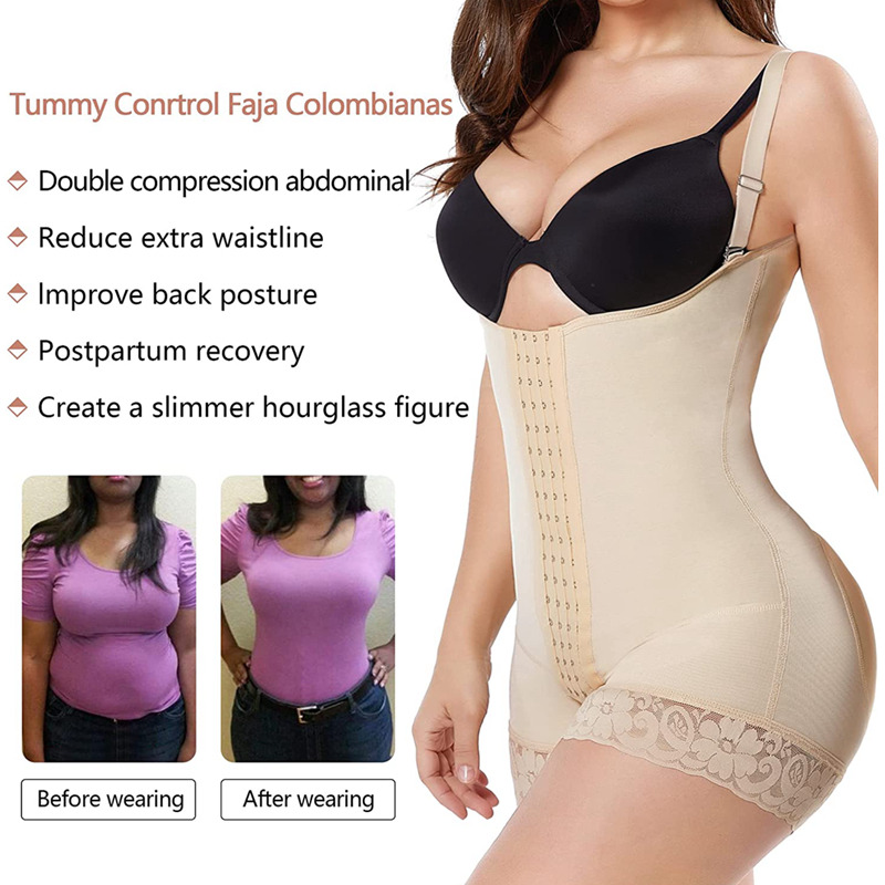 Adjustable Lace Bodysuit Tummy Control Bodyshaper - Image 2