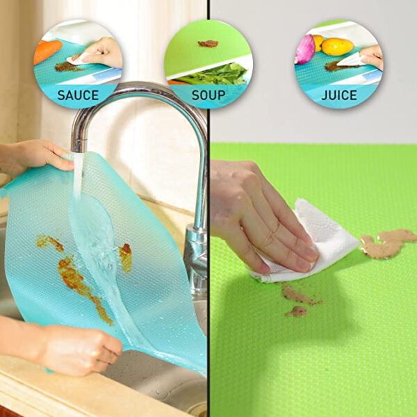 Antibacterial Moisture-proof Refrigerator Shelves Mats (4pcs) - Image 8