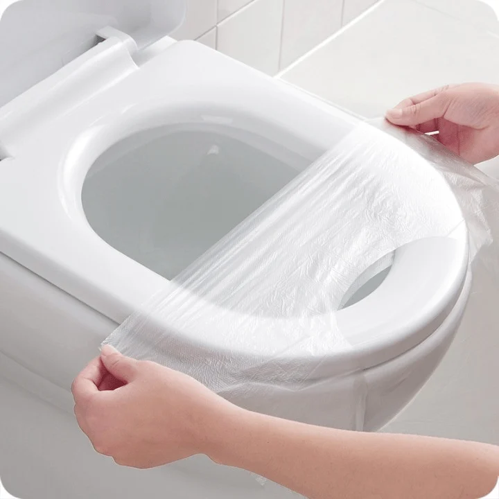 Biodegradable Disposable Plastic Toilet Seat Covers (50Pcs)