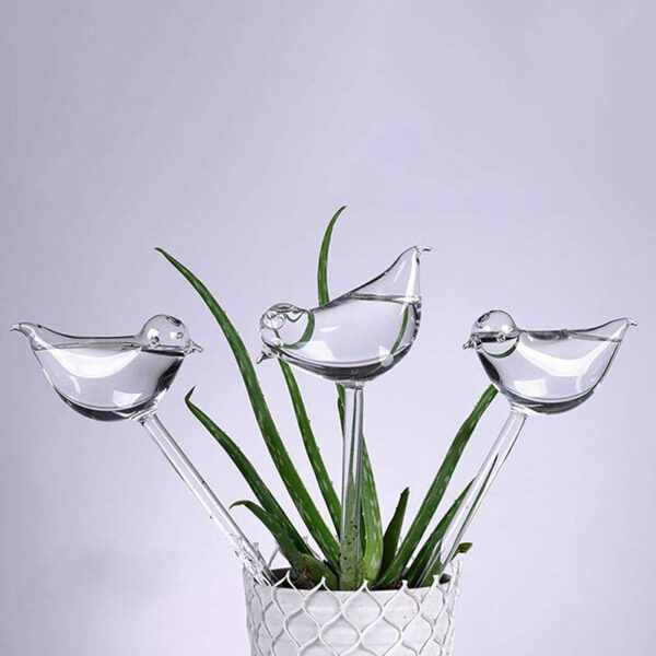 Bird Shaped Plant Self Watering Glass Globes - Image 2