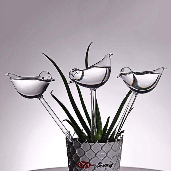 Bird Shaped Plant Self Watering Glass Globes - Image 7