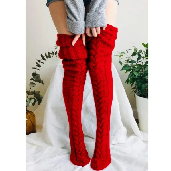 Cable Knit Stockings Women - Image 2