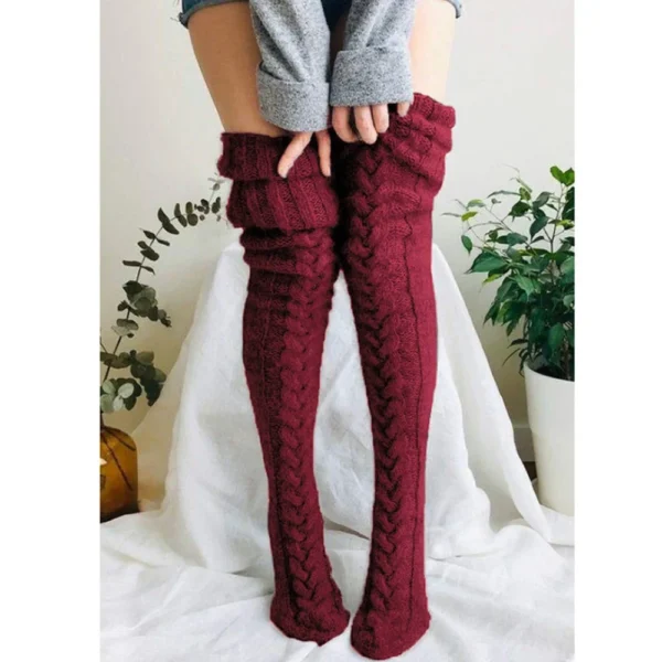 Cable Knit Stockings Women - Image 3