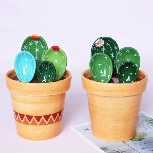 Cactus Ceramic Measuring Spoon Set