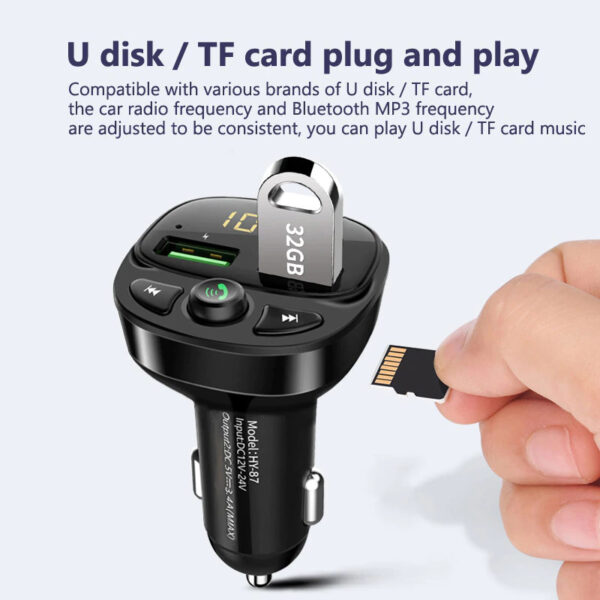 Car FM Transmitter Bluetooth 5.0 Dual USB Charger - Image 5