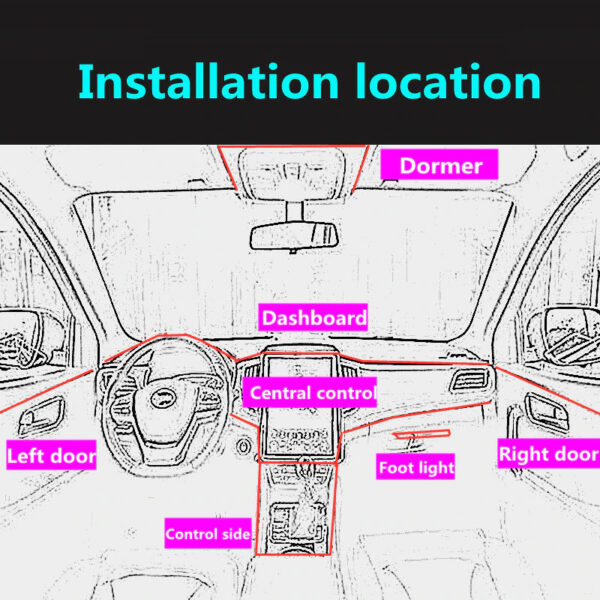 Car Interior LED Neon Strip Lights - Image 9