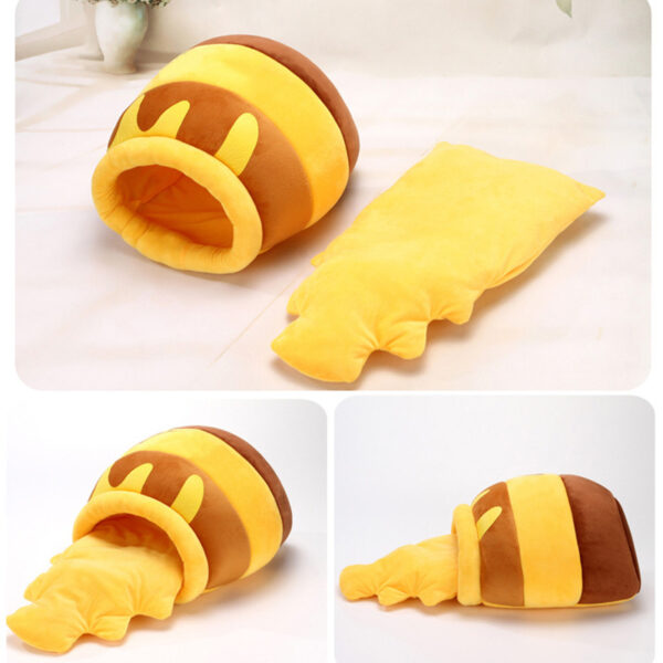 Comfy Honey Pot Pet Plush Bed - Image 2