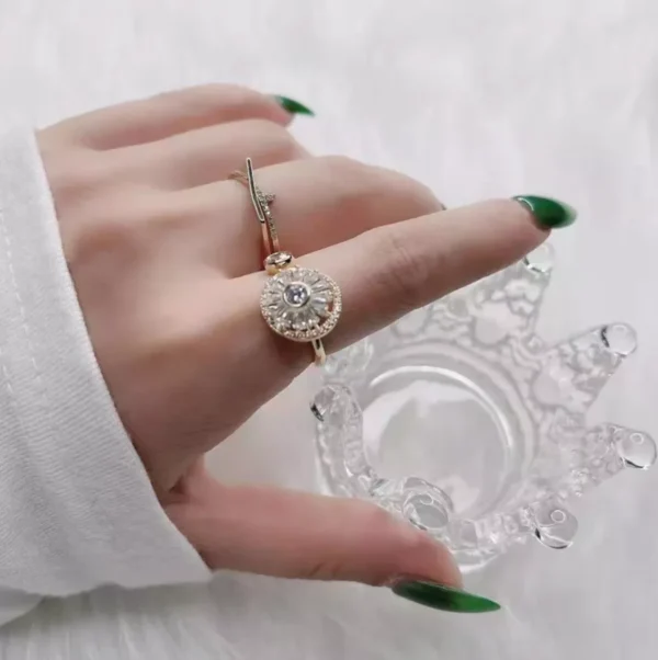 Crystal Anxiety Relief Spinning Ring - Image 6