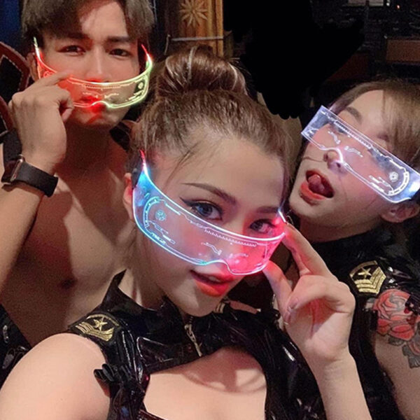 Cyberpunk Luminous LED Glowing Party Glasses - Image 3