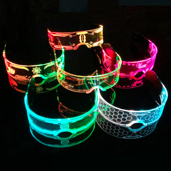 Cyberpunk Luminous LED Glowing Party Glasses - Image 4