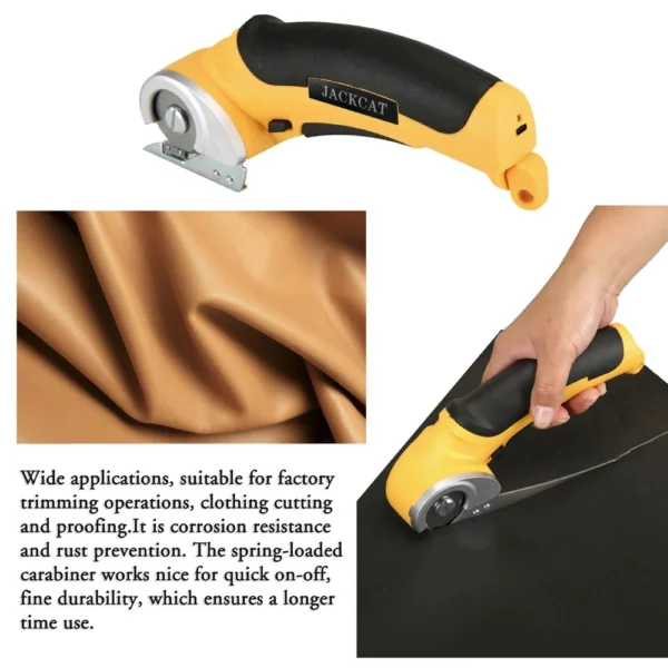 Electric Rotary Cutter – Cuts Thick Cloth, Leather, Paperboard & Plastic with Precision - Image 2