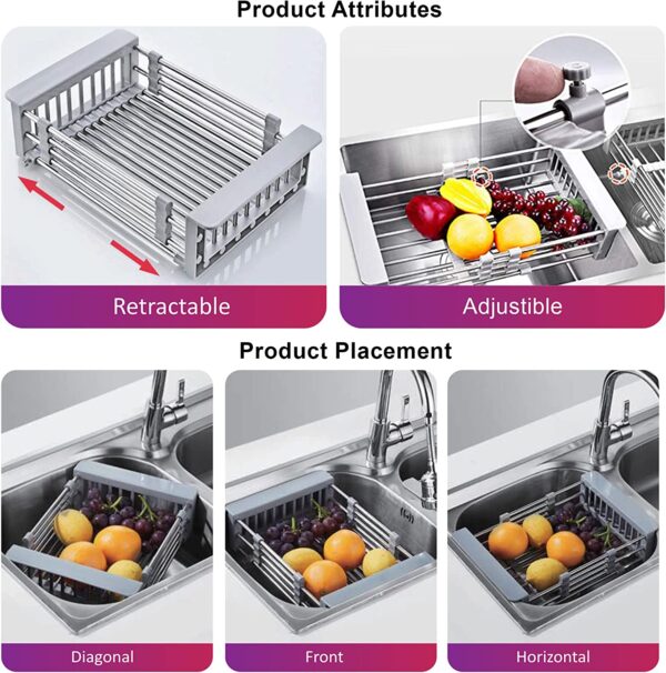 Extendable kitchen sink drain basket - Image 5