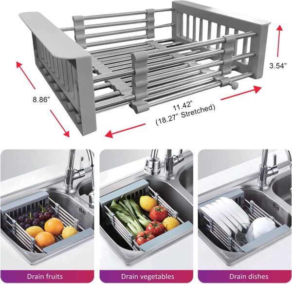 Extendable kitchen sink drain basket - Image 4