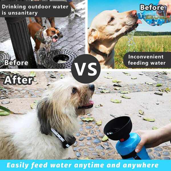 Foldable Cap Outdoor Dog Water Bottle - Image 6