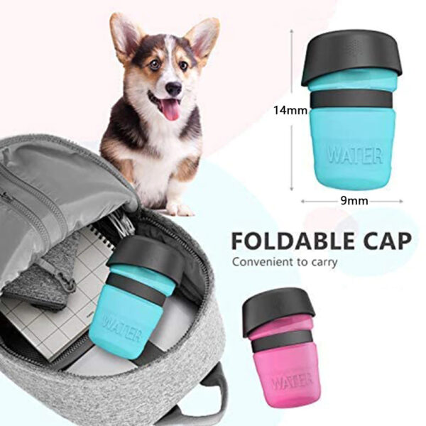 Foldable Cap Outdoor Dog Water Bottle - Image 7