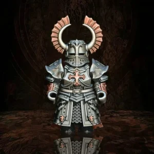 HANDCRAFTED CRUSADER AND CRIMSON TEMPLAR STATUE