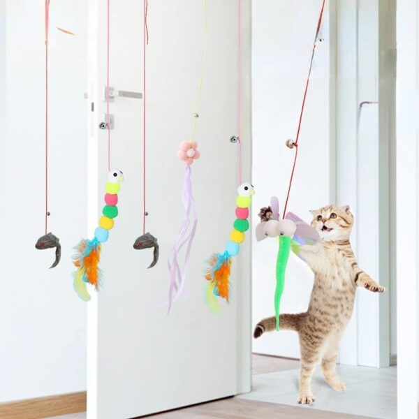 Hanging Bouncing Cats Toy- 3PCS [RandomModel] - Image 3