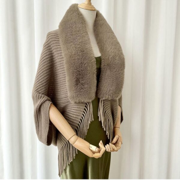 Knitted Loose Thickened Shawl Coat - Image 6