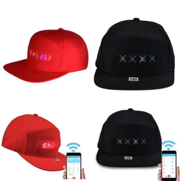 LED Mobile Phone APP Controlled Baseball Hat - Image 2