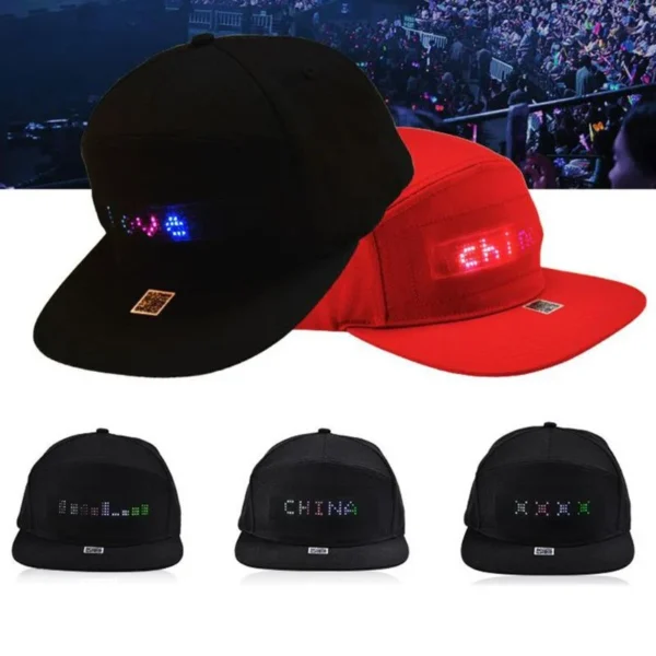 LED Mobile Phone APP Controlled Baseball Hat - Image 3
