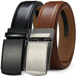 Leather Ratchet Belt With Adjustable Buckle CrackSlick
