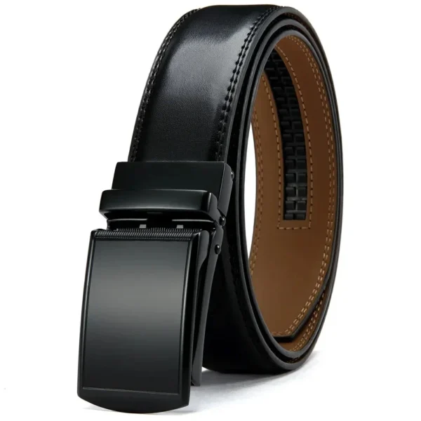 Leather Ratchet Belt With Adjustable Buckle CrackSlick - Image 5