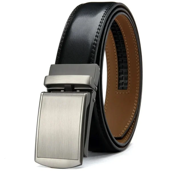 Leather Ratchet Belt With Adjustable Buckle CrackSlick - Image 6