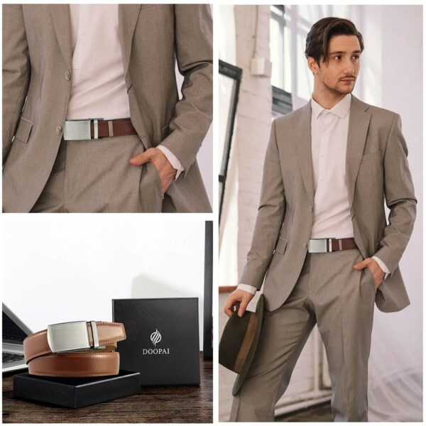 Leather Ratchet Belt With Adjustable Buckle CrackSlick - Image 7