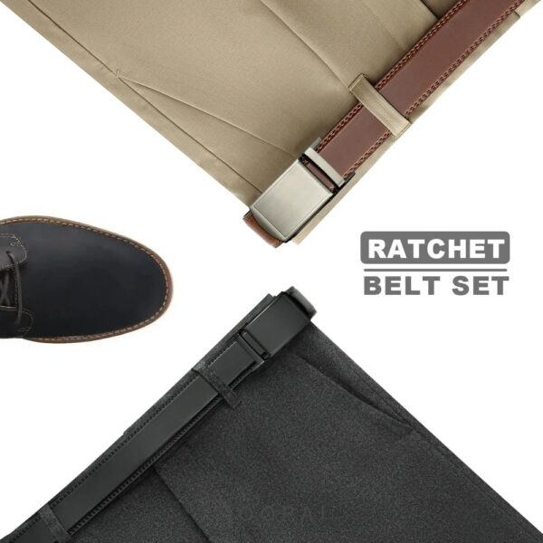 Leather Ratchet Belt With Adjustable Buckle CrackSlick - Image 8