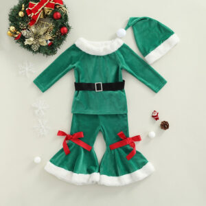 Little Girl Christmas Theme Holiday Bell Set