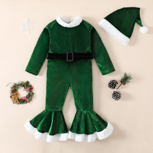 Little Girl Christmas Theme Holiday Bell Set - Image 2