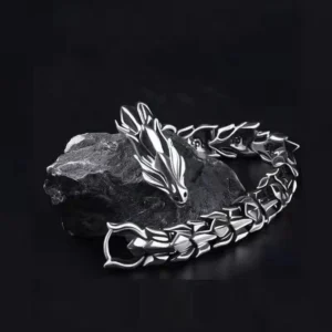 Mens Viking Dragon Keel Chain Link Bracelet