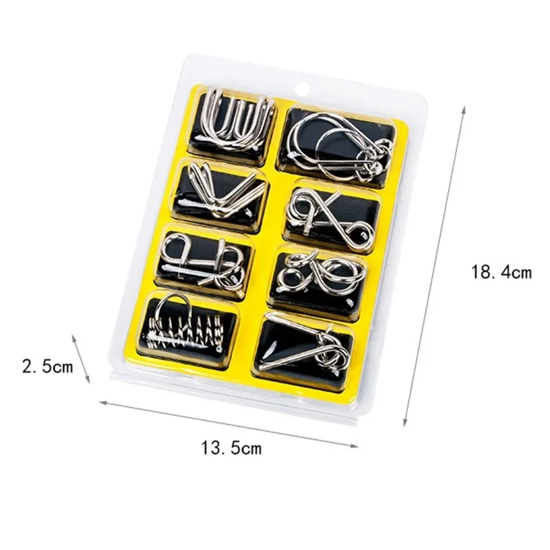 Metal Brain teaser Puzzles Ring Educational Toys - Image 5