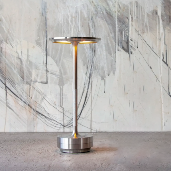 Metallic Cordless Rechargeable Waterproof Table Lamp - Image 2