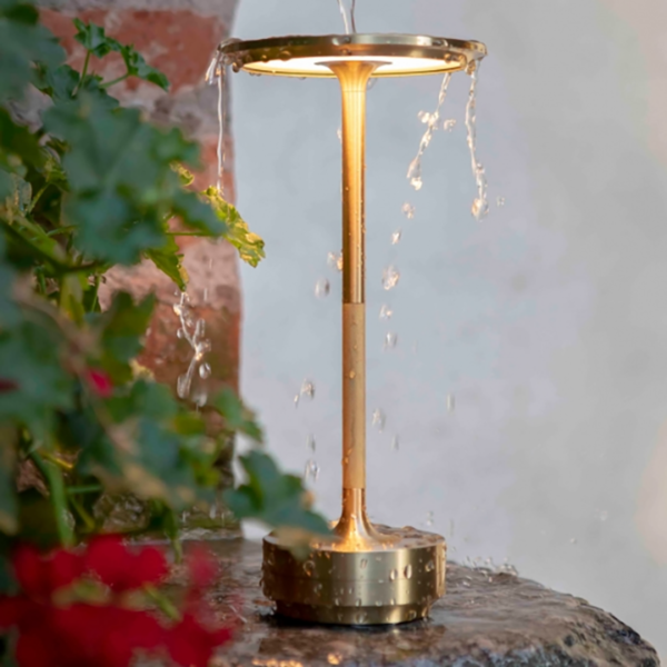 Metallic Cordless Rechargeable Waterproof Table Lamp - Image 5