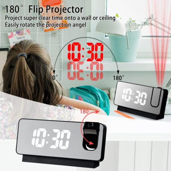 Mirror Projection Alarm Clock - Image 2