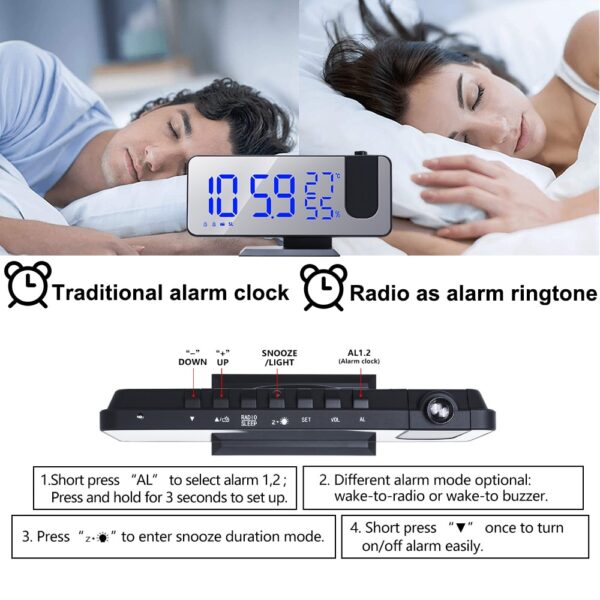Mirror Projection Alarm Clock - Image 4