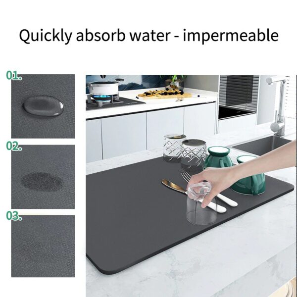 Multi-Purpose Super Absorbent Kitchen Counter Drying Mat - Image 4