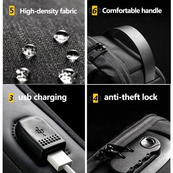 Multifunction Anti-theft USB Shoulder Bag - Image 2