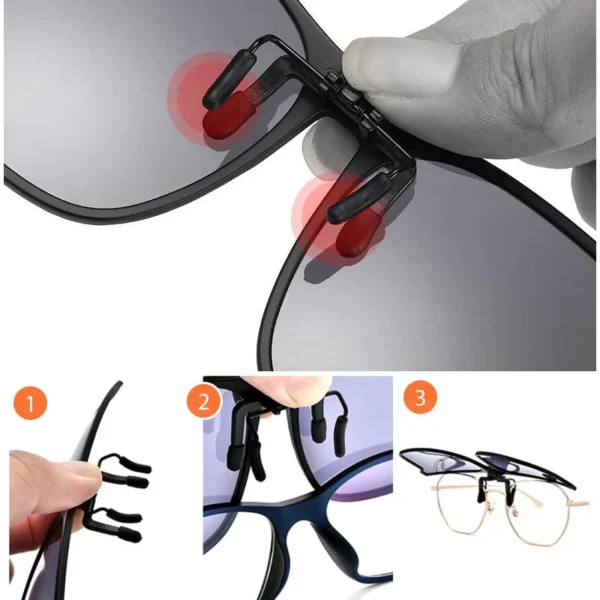 Polarized Clip-on Flip Up Sunglasses - Image 5