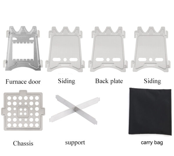 Portable Camping Stainless Steel Wood Stove - Image 3