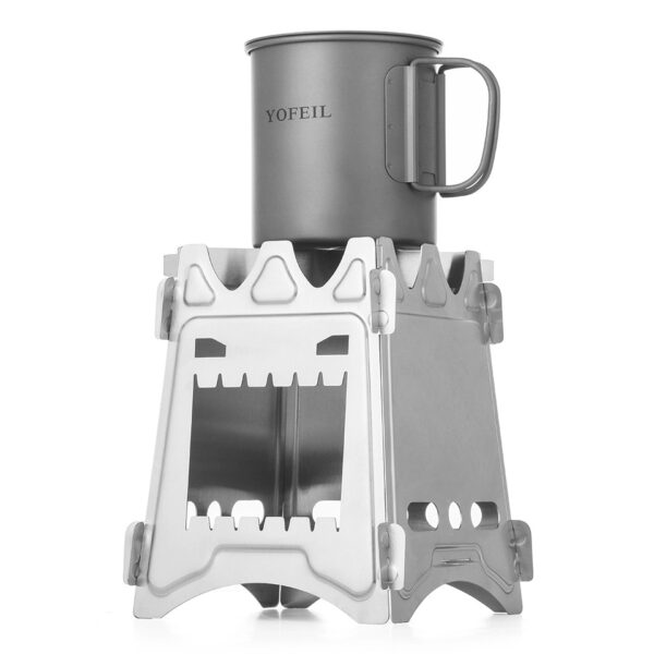 Portable Camping Stainless Steel Wood Stove - Image 4
