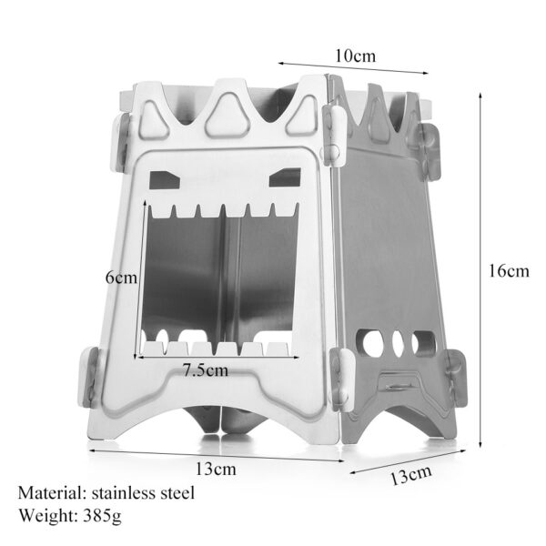 Portable Camping Stainless Steel Wood Stove - Image 7