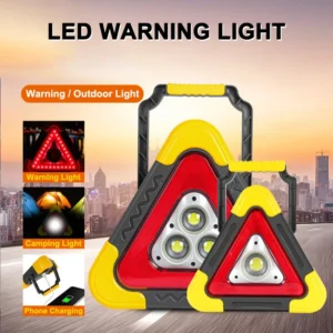 Portable Car Triangle LED Warning Light