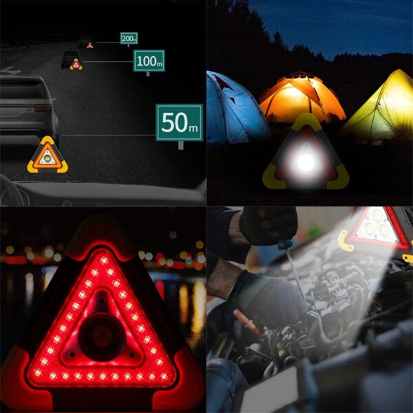 Portable Car Triangle LED Warning Light - Image 5