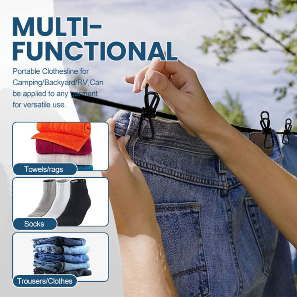 Portable Clothesline for Camping/Backyard/RV - Image 8