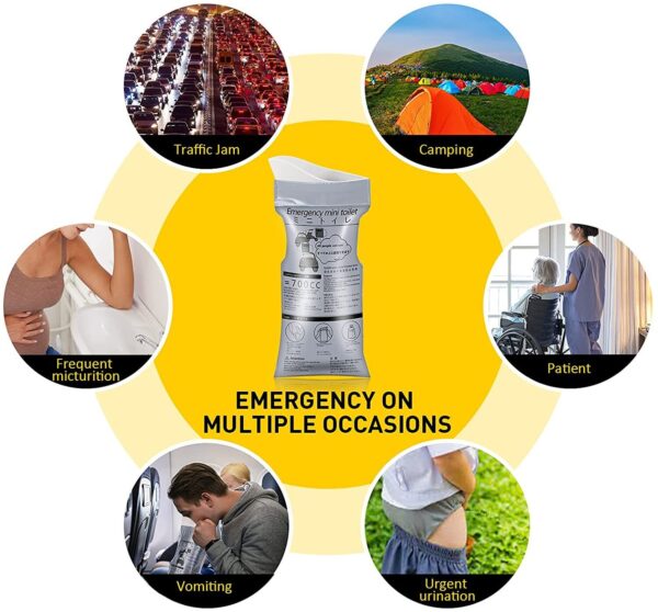 Portable Travel Pee Bags -4pcs - Image 4