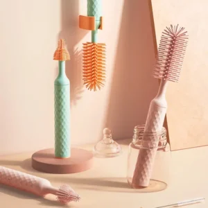 Silicone Electric Bottle Brush Set – BPA-Free, Rotatable Multi-Level Cleaner for Bottles, Pacifiers & Straws