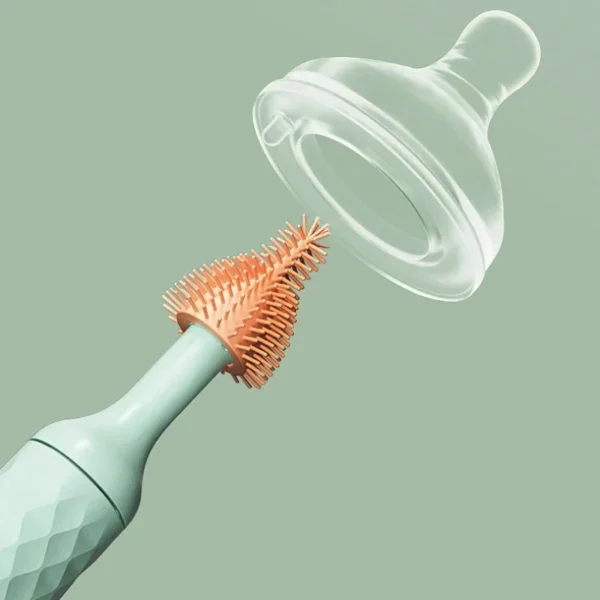 Silicone Electric Bottle Brush Set – BPA-Free, Rotatable Multi-Level Cleaner for Bottles, Pacifiers & Straws - Image 2