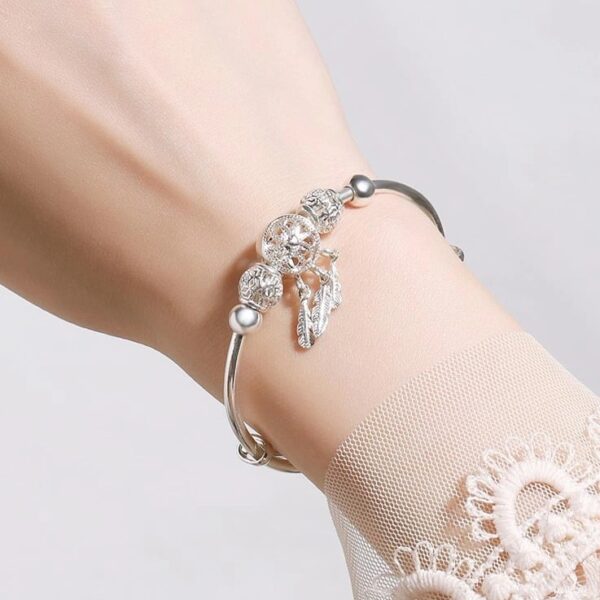 Sterling Silver Dreamcatcher Charm Bracelet - Image 2